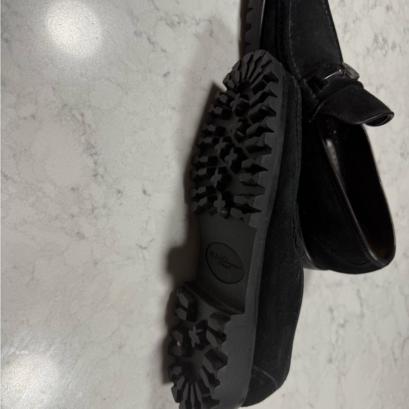 Salvatore Ferragamo Black Suede Loafers